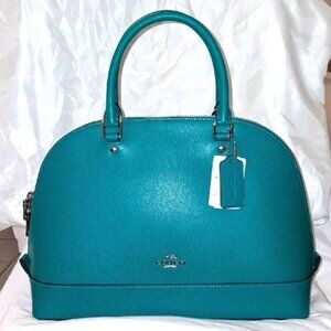 Coach Teal Leather Handbag